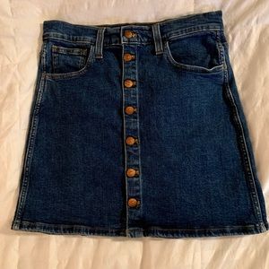 Madewell Denim Button Skirt